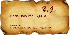 Nedelkovits Gyula névjegykártya